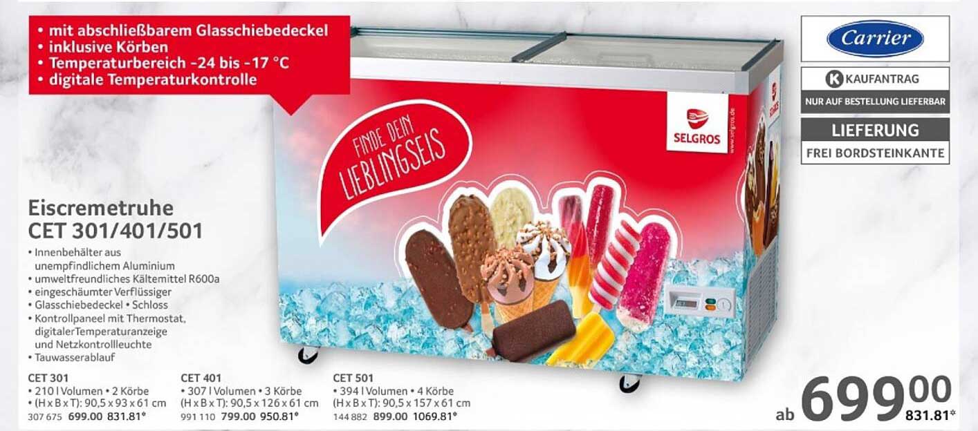 Eiscremetruhe CET 301/401/501