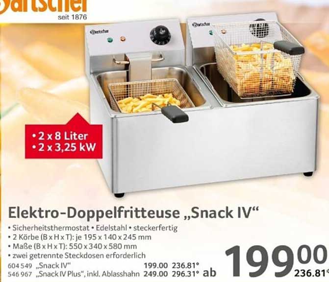 Elektro-Doppelfritteuse „Snack IV“