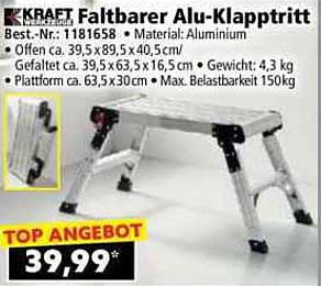 Faltbarer Alu-Klapptritt