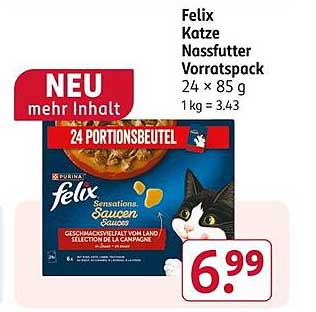 Felix Katze Nassfutter Vorratspack 24 × 85 g