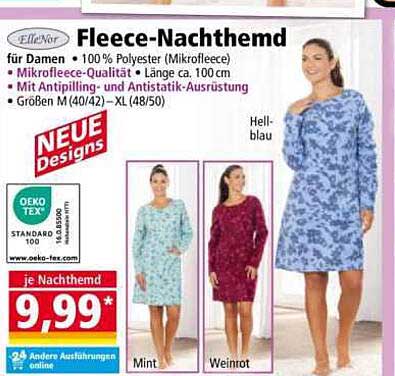 Fleece-Nachthemd für Damen - Neue Designs