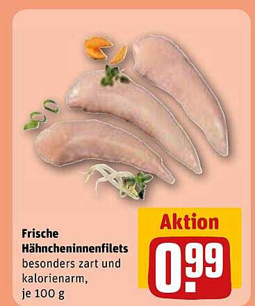 Frische Hähncheninnenfilets besonders zart und kalorienarm, je 100 g