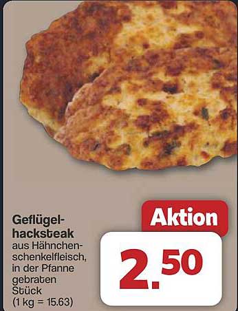 Geflügelhacksteak aus Hähnchenschenkel Fleisch, in der Pfanne gebraten