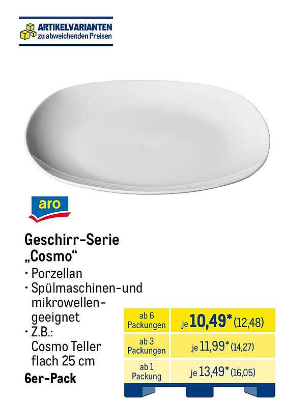 Geschirr-Serie „Cosmo“ 6er-Pack