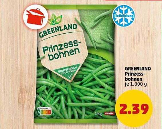 GREENLAND Prinzessbohnen 1.000 g, jetzt für nur 2,39 €