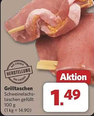 Grilltaschen Schweinelachstaschen gefüllt 100 g