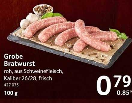 Grobe Bratwurst - 100 g frische Qualität