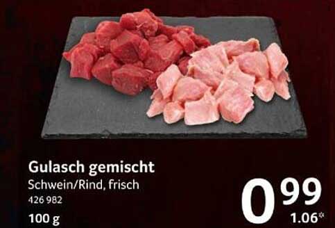 Gulasch gemischt - Schwein/Rind, frisch