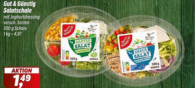Gut & Günstig Salatschale mit Joghurtdressing