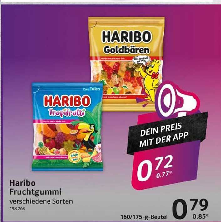 Haribo Fruchtgummi verschiedene Sorten 198 263