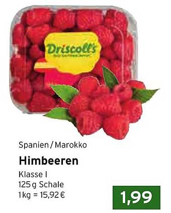 Himbeeren Driscoll's, 125 g Schale