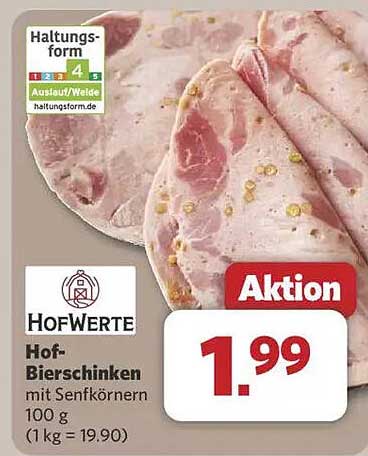 Hof-Bierschinken mit Senfkörnern 100 g