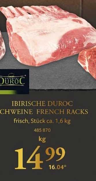 Ibérico Duroc Schweine French Racks, frisch, Stück ca. 1,6 kg
