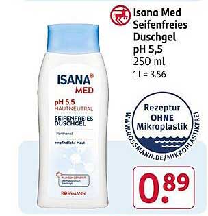 Isana Med Seifenfreies Duschgel pH 5,5 250 ml