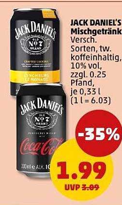JACK DANIEL'S Mischgetränk - Erfrischende Köstlichkeit zum Sparpreis