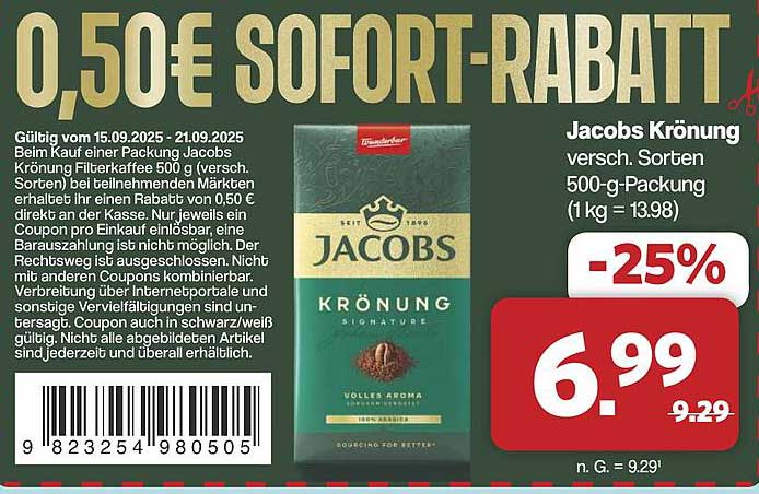 Jacobs Krönung Filterkaffee 500 g