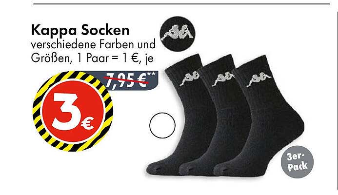 Kappa Socken – verschiedene Farben und Größen, 1 Paar = 1 €, je