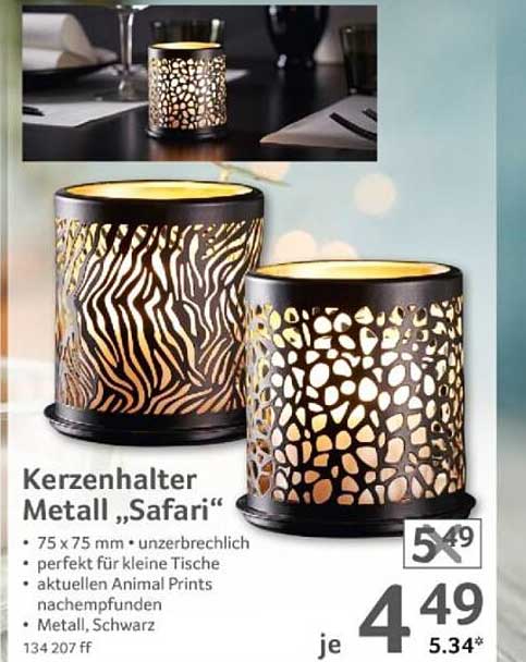 Kerzenhalter Metall „Safari“