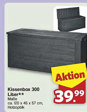 Kissenbox 300 Liter - Holzoptik
