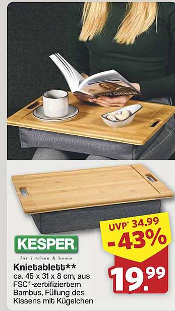 KnieTablett von Kesper - Jetzt für nur 19,99 €!