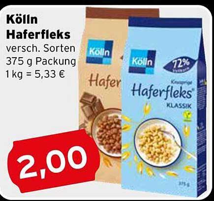 Kölln Haferfleks 375 g Packung - Verschiedene Sorten