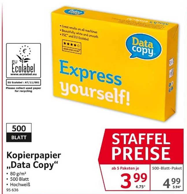 Kopierpapier „Data Copy“ – 500 Blatt