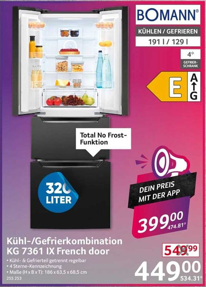 Kühl-/Gefrierkombination KG 7361 IX French door