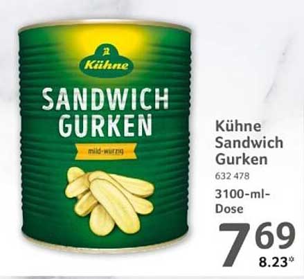 Kühne Sandwich Gurken 3100-ml-Dose