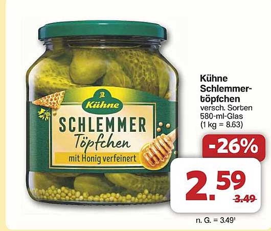 Kühne Schlemmer-Töpfchen mit Honig verfeinert, 580-ml-Glas