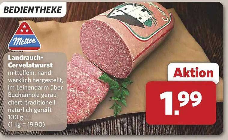 Landrauch-Cervelatwurst - Handwerklich hergestellt