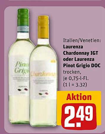 Laurenza Chardonnay IGT oder Laurenza Pinot Grigio DOC trocken, je 0,75-l-Fl.