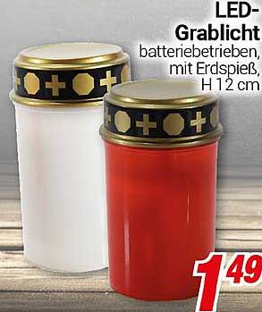 LED-Grablicht batteriebetrieben, mit Erdspiess, H 12 cm