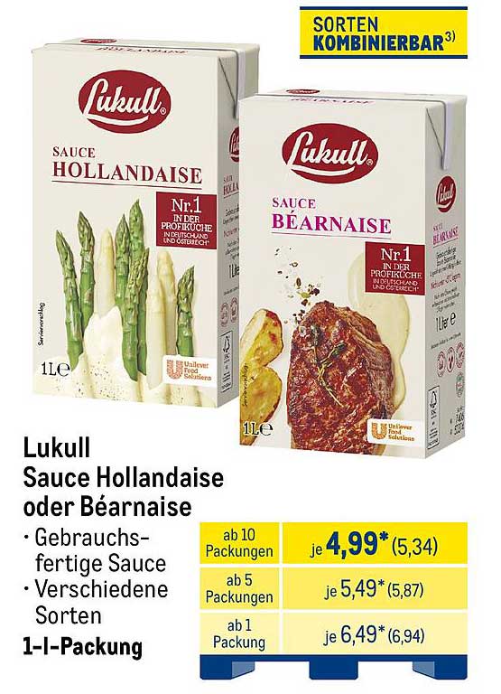 Lukull Sauce Hollandaise oder Béchamel