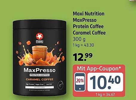 Maxi Nutrition MaxPresso Protein Coffee Caramel Coffee 300 g