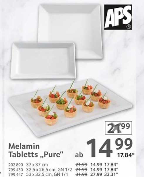 Melamin Tabletts "Pure"