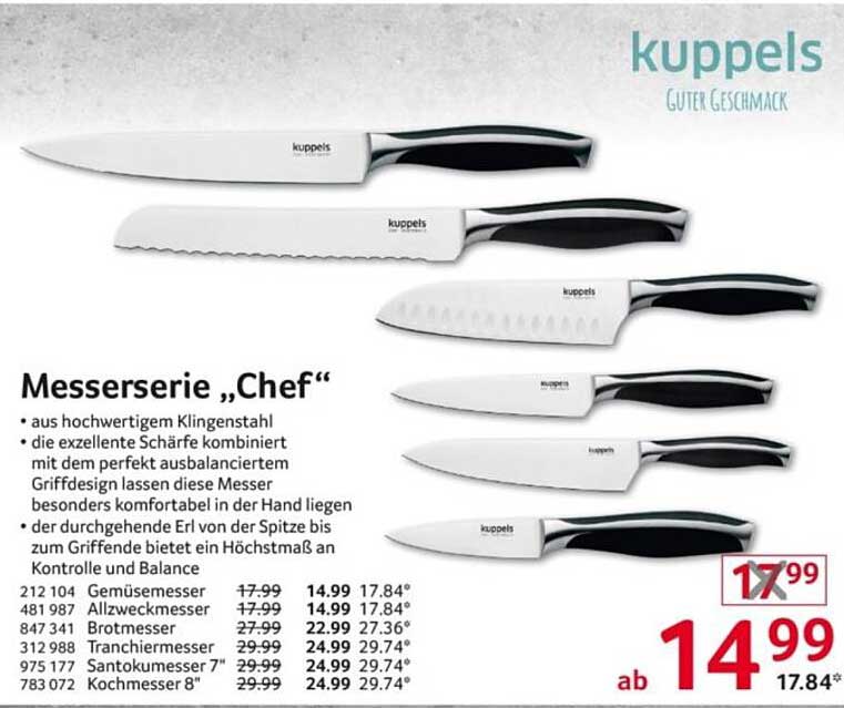 Messerserie „Chef“ von kuppels