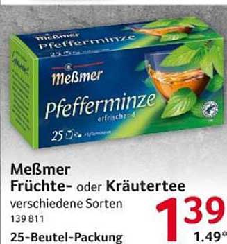 Meßmer Früchte- oder Kräutertee verschiedene Sorten 25-Beutel-Packung