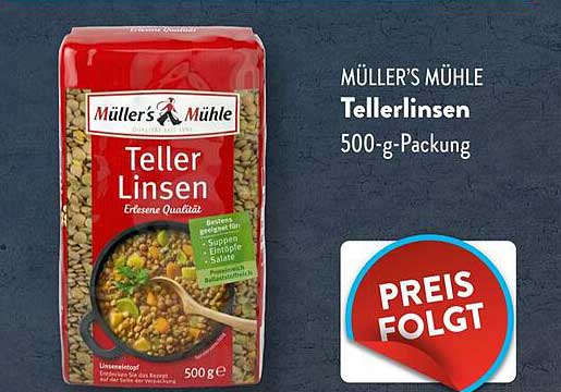 MÜLLER’S MÜHLE Tellerlinsen 500-g-Packung