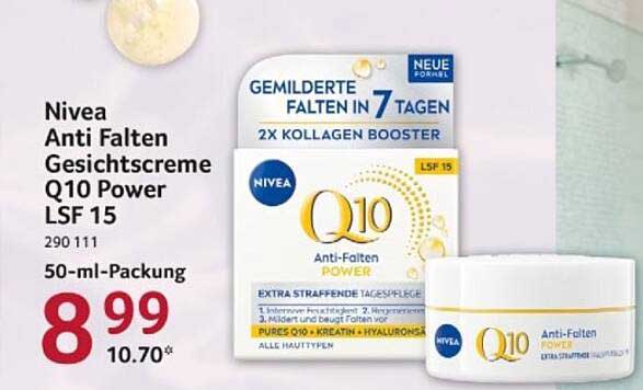 Nivea Anti Falten Gesichtscreme Q10 Power LSF 15