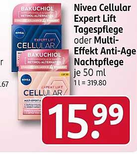 Nivea Cellular Expert Lift Tagespflege oder Multi-Effekt Anti-Age Nachtpflege