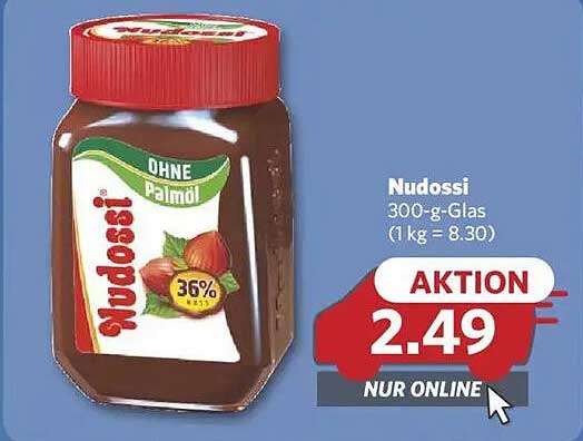 Nudossi 300-g-Glas - nur online für 2,49 €