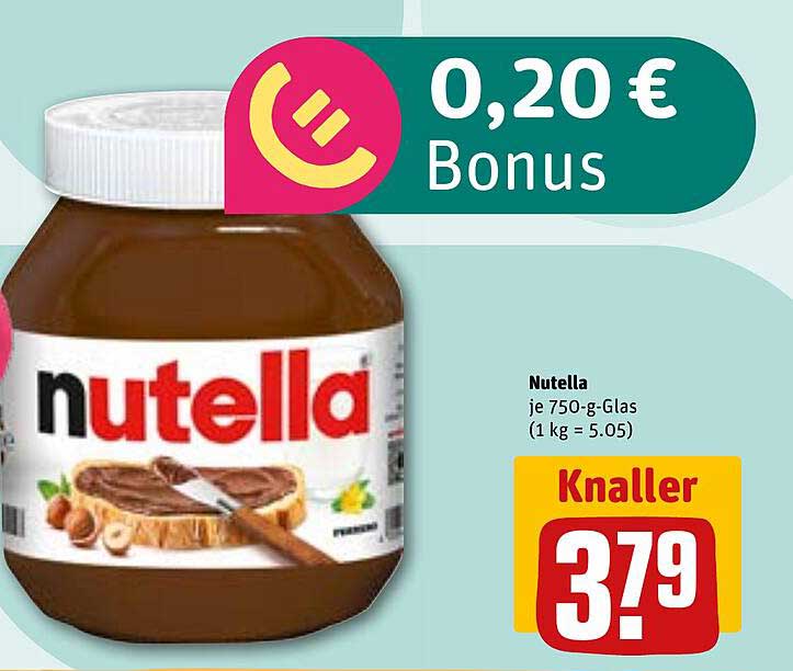 Nutella 750 g Glas