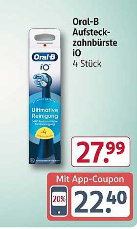 Oral-B Aufsteckzahnbürste iO 4 Stück