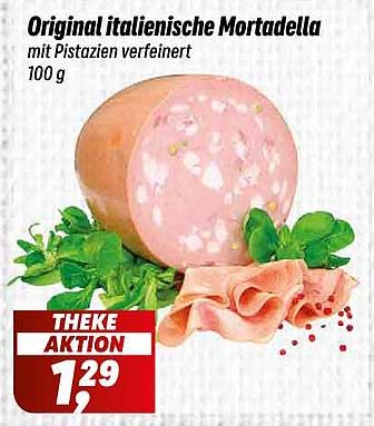 Original italienische Mortadella mit Pistazien verfeinert 100 g