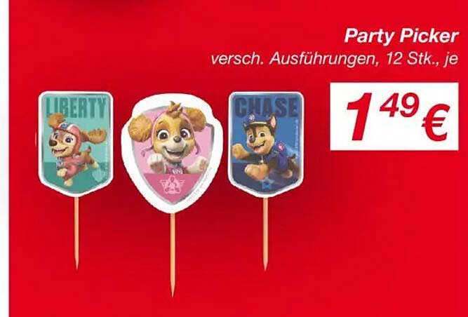 Party Picker – Verschiedene Ausführungen, 12 Stück, je 1,49 €