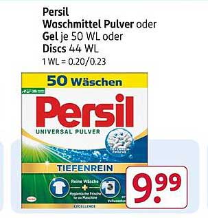 Persil Waschmittel Pulver oder Gel je 50 WL oder Discs 44 WL