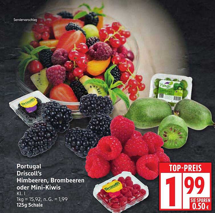 Portugal Driscoll’s Himbeeren, Brombeeren oder Mini-Kiwis