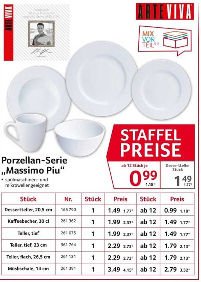 Porzellan-Serie „Massimo Piu“