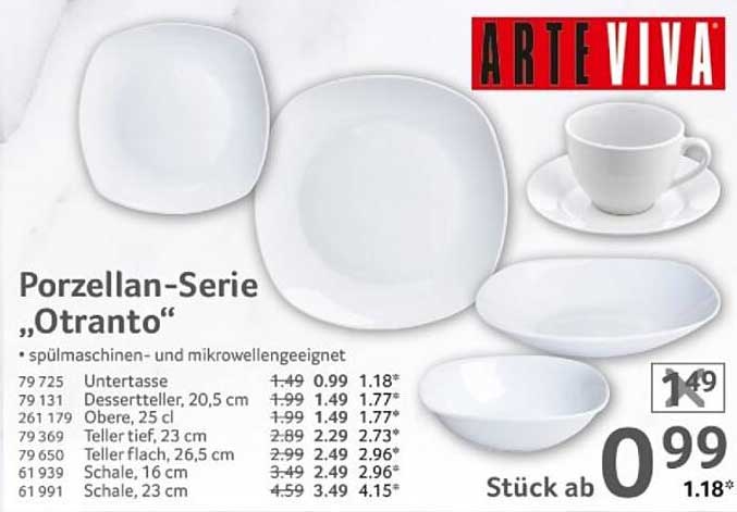 Porzellan-Serie „Otranto“ von ARTEVIVA