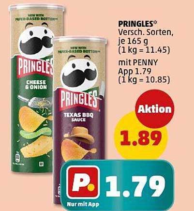 PRINGLES* Verschiedene Sorten, je 165 g - Aktion 1,79 €